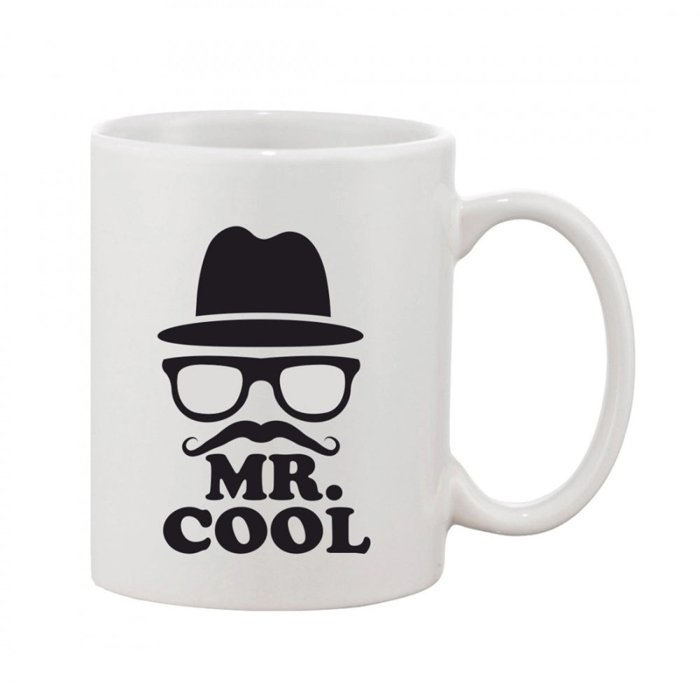 Generic Printed Ceramic Coffee Mug - 1 Pieces, White, 11oz
