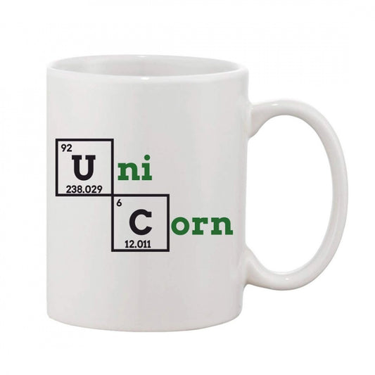 Generic Printed Ceramic Coffee Mug - 1 Pieces, White, 11oz