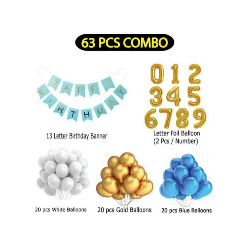 Generic 12Th Year Decoration Kit For Boy And Girl With Banner And Balloons (Blue)