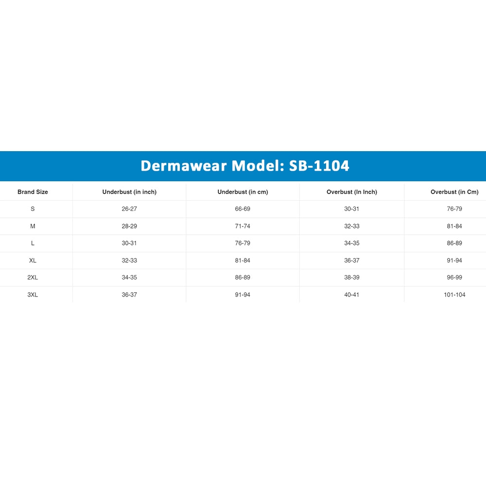 Dermawear Women's Sports Brassiere (Model: SB-1104, Color:White, Material: 4D Stretch)