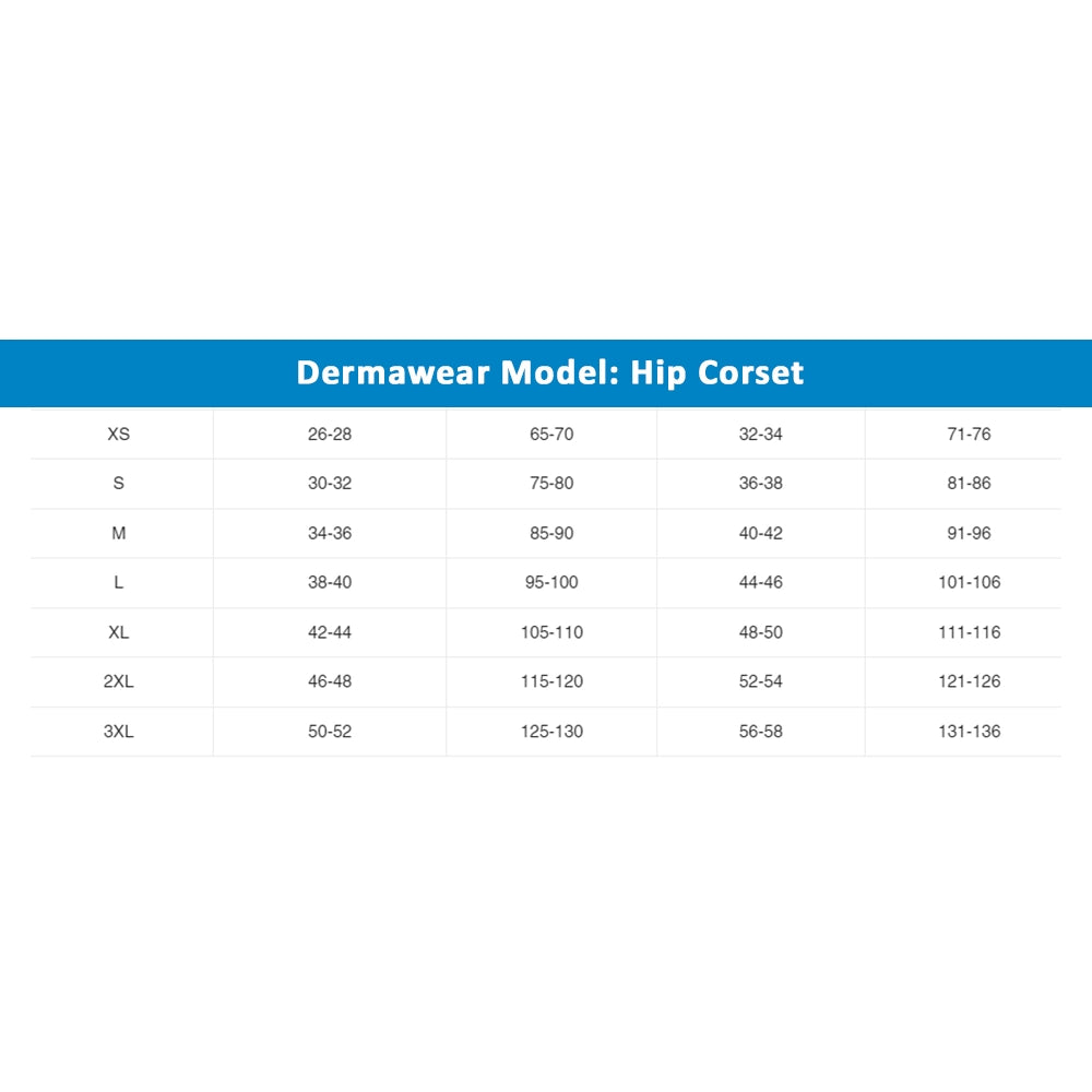 Dermawear Women's 4D Stretch Hip Corset Hips & Thighs Shapewear (Skin)