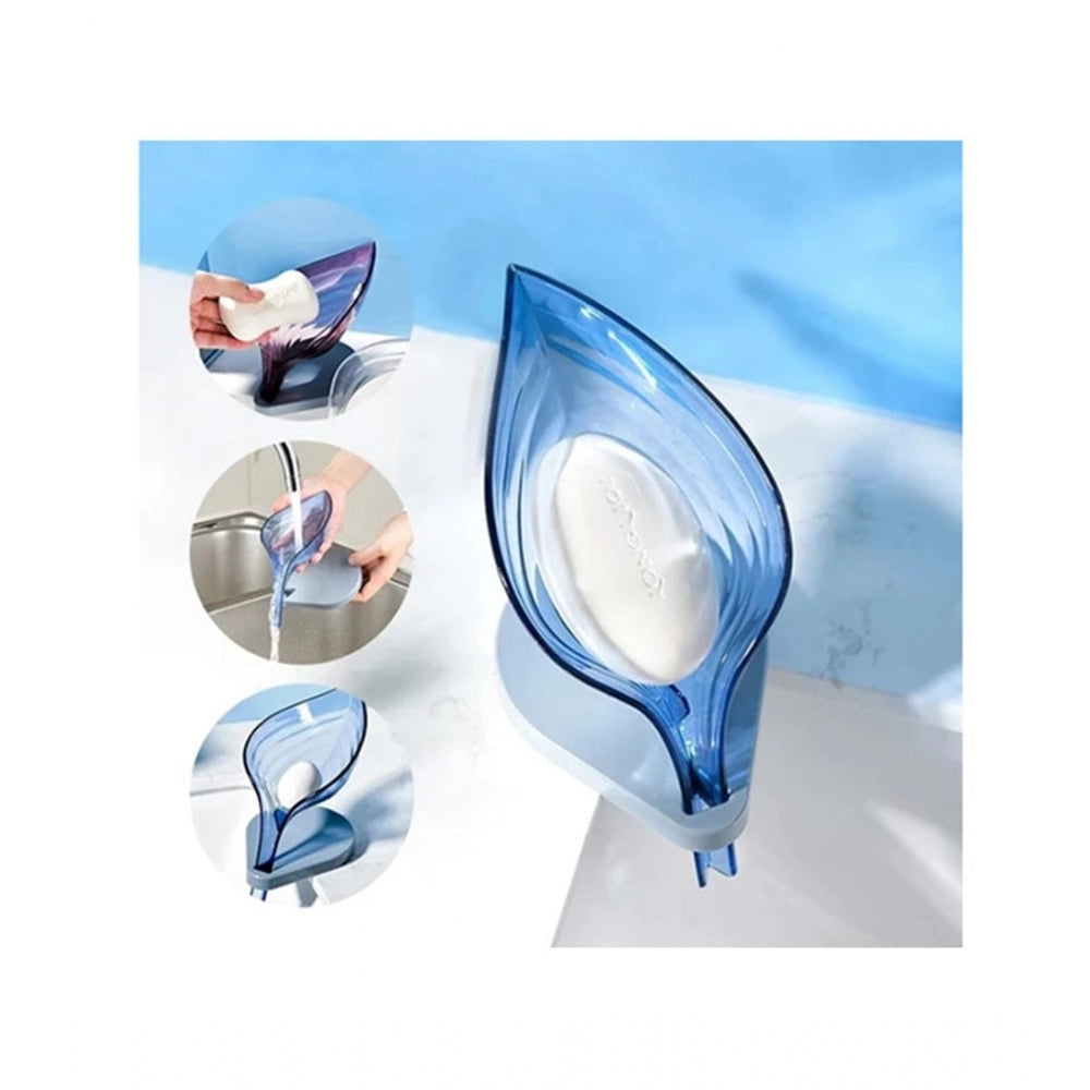 Generic Pack Of_2 Leaf Shape Soap Box Self Draining Bathroom Soap Holder (Assorted)
