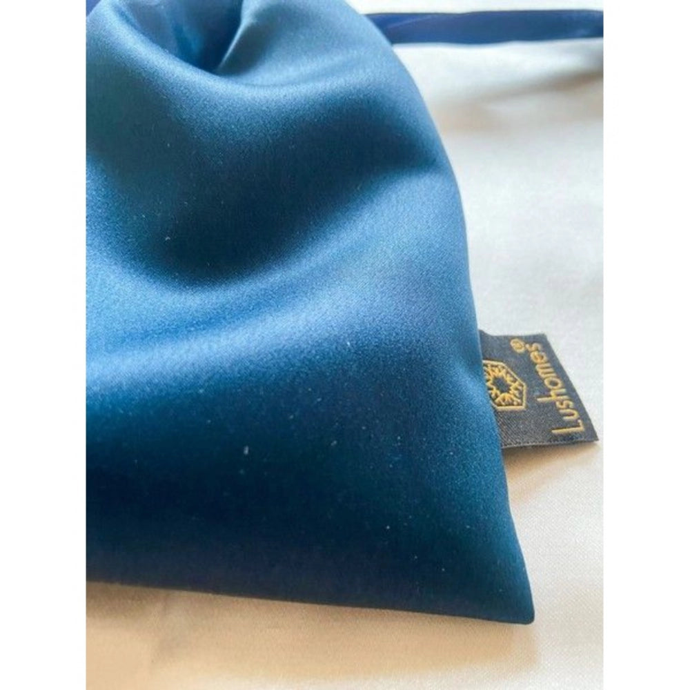 Generic Solid Satin Silk Eyemasks (Navy Blue)