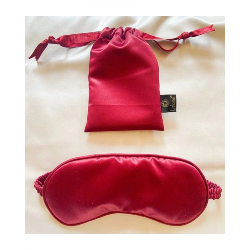 Generic Solid Satin Silk Eyemasks (Maroon)