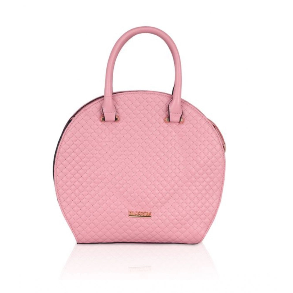 Generic Women's Faux Leather Printed Adjustable Long Belt Handbag (Pink)