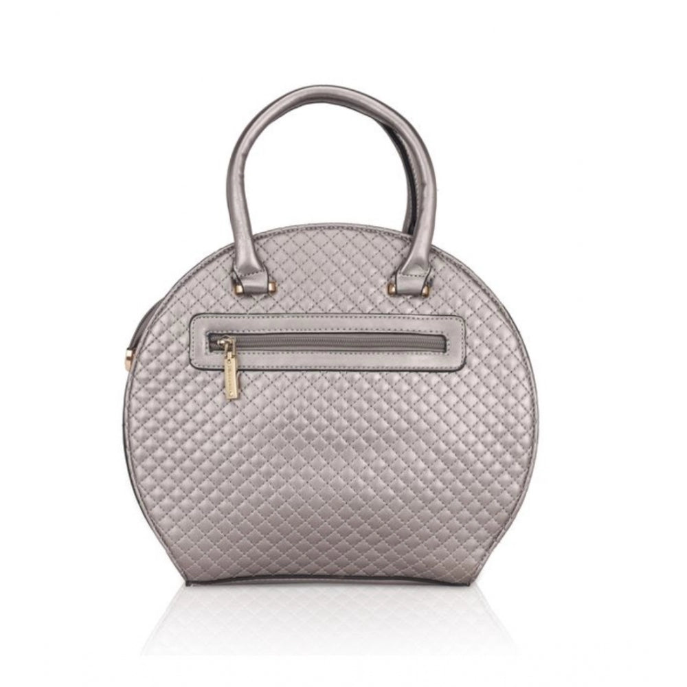 Generic Women's Faux Leather Printed Adjustable Long Belt Handbag (Silver Grey)