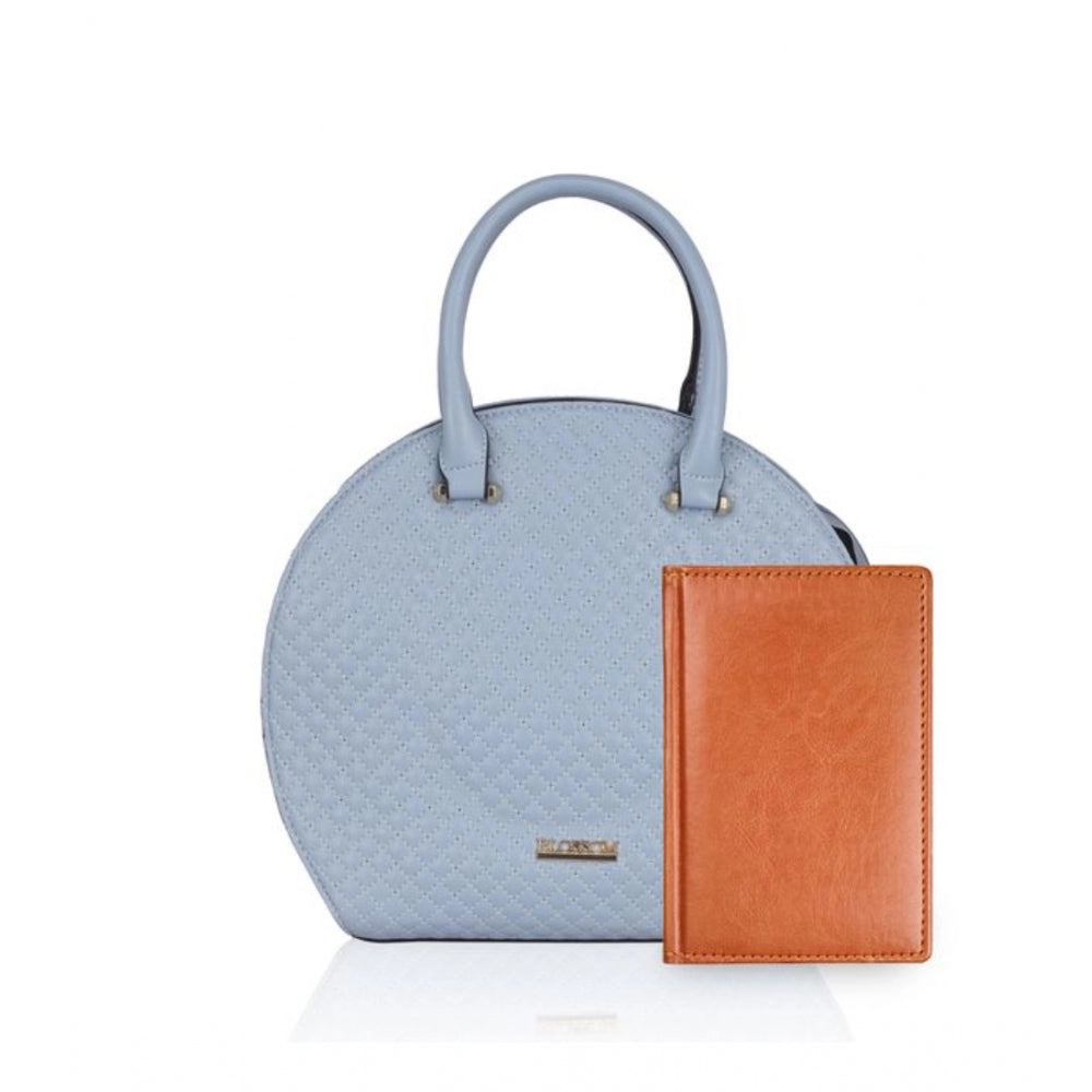 Generic Women's Faux Leather Printed Adjustable Long Belt Handbag (Blue)