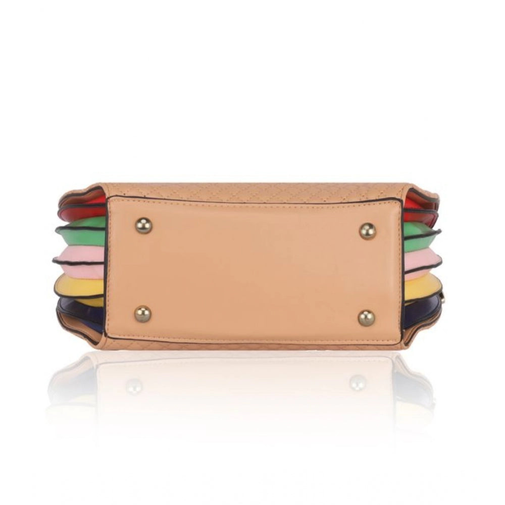 Generic Women's Faux Leather Printed Adjustable Long Belt Handbag (Brown)
