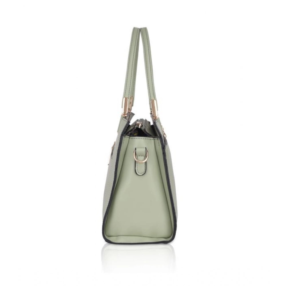 Generic Women's Faux Leather Textured Adjustable Long Belt Handbag (Green)