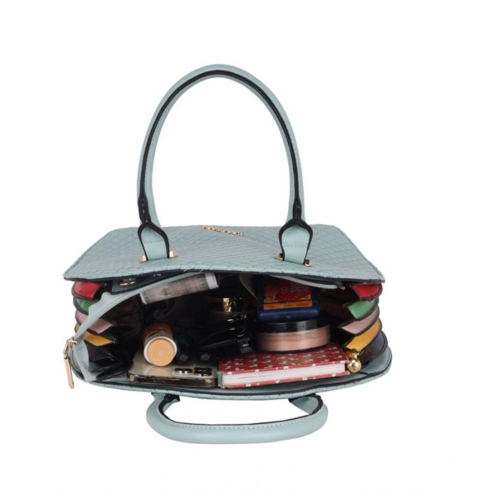 Generic Women's Faux Leather Printed Adjustable Long Belt Handbag (Green)