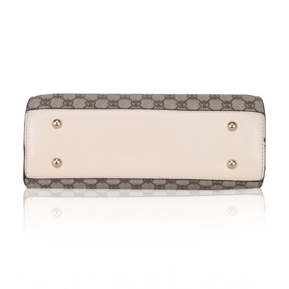 Generic Women's Faux Leather Printed Handbag (Beige)