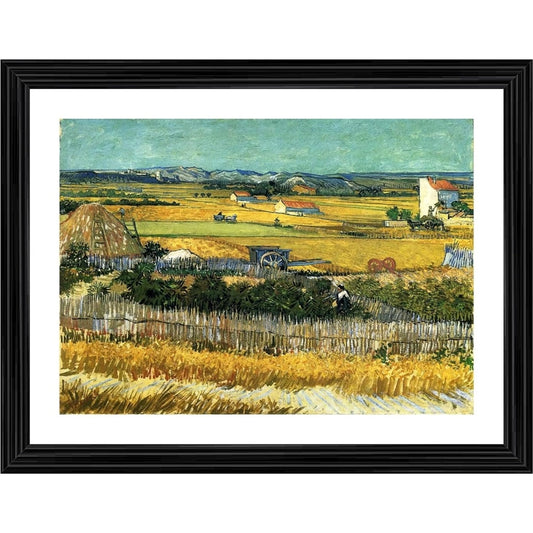 Generic The Harvest 1888 Painting With Wood Photo Frame (Multicolor)