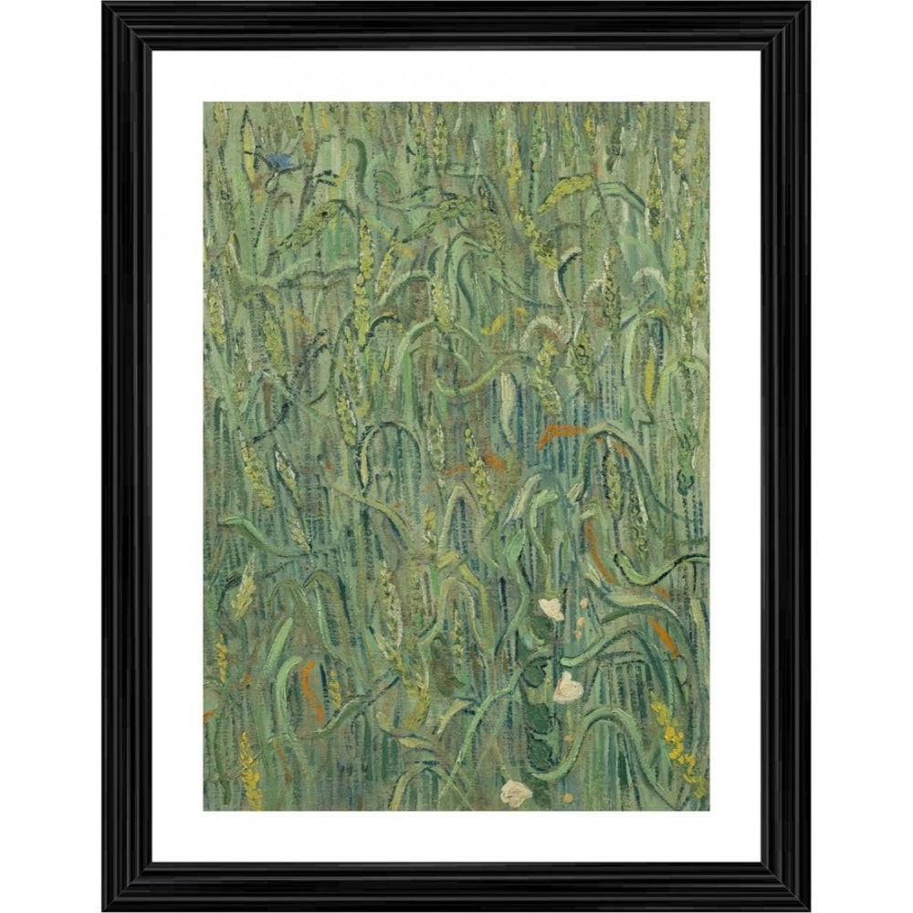 Generic Ears of Wheat 1890 Painting With Wood Photo Frame (Multicolor)