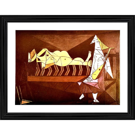 Generic Aubade 1942 Painting With Wood Photo Frame (Multicolor)