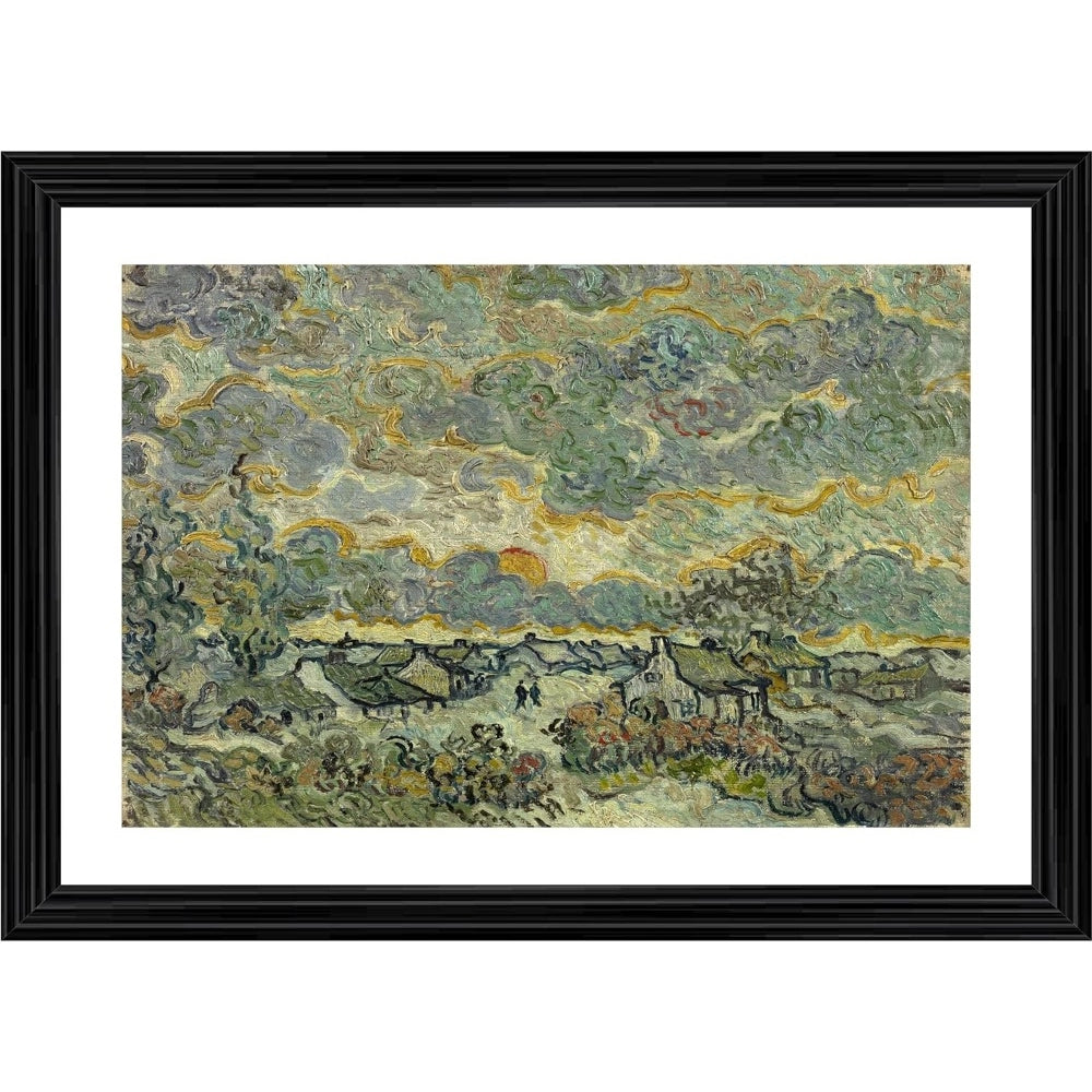 Generic Reminiscence of Brabant 1890 Painting With Wood Photo Frame (Multicolor)