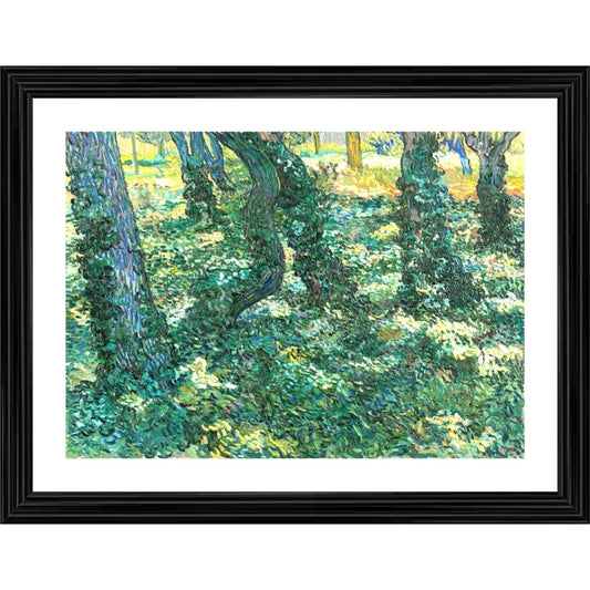 Generic Undergrowth 1889 Painting With Wood Photo Frame (Multicolor)