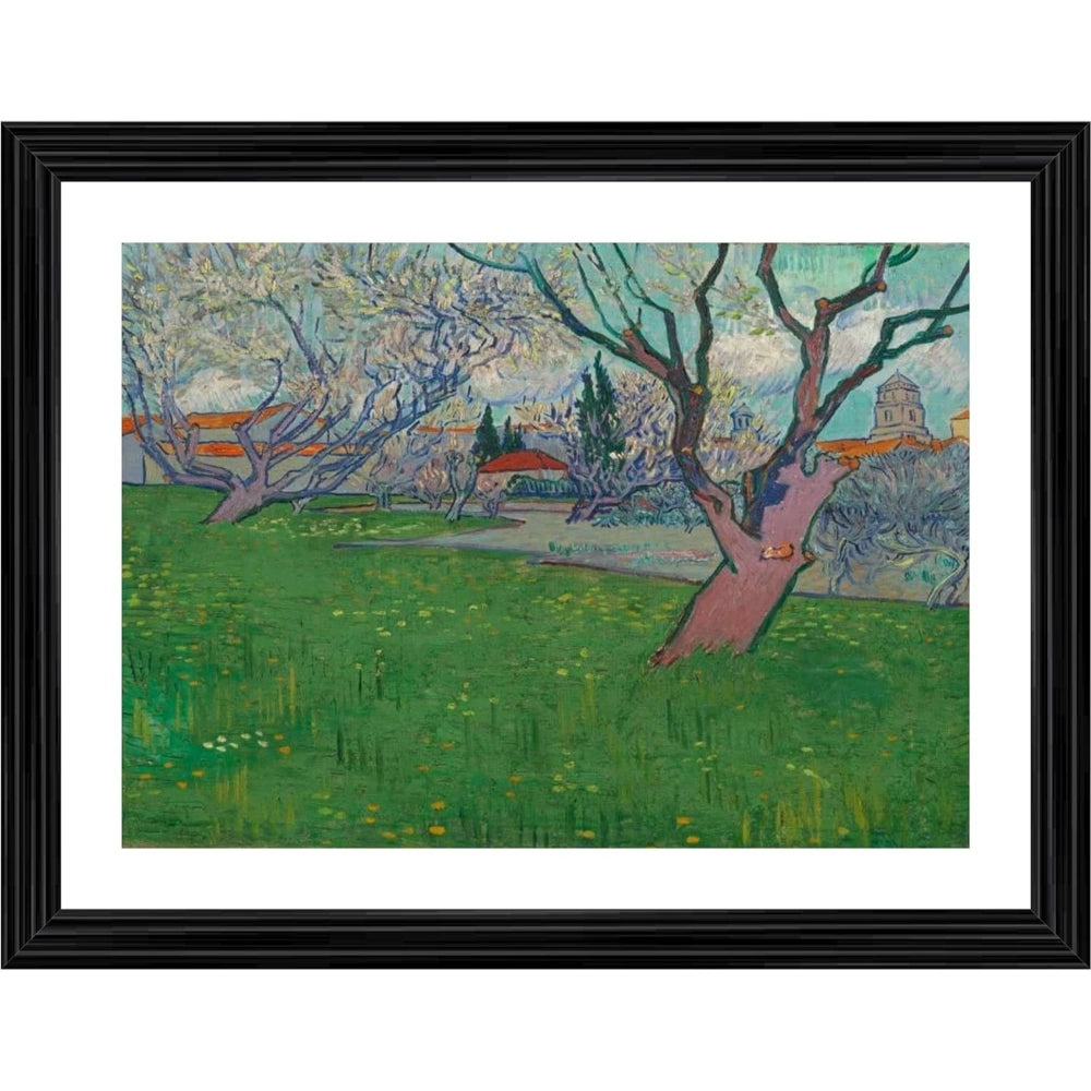 Generic Orchards in Blossom 1889 Painting With Wood Photo Frame (Multicolor)