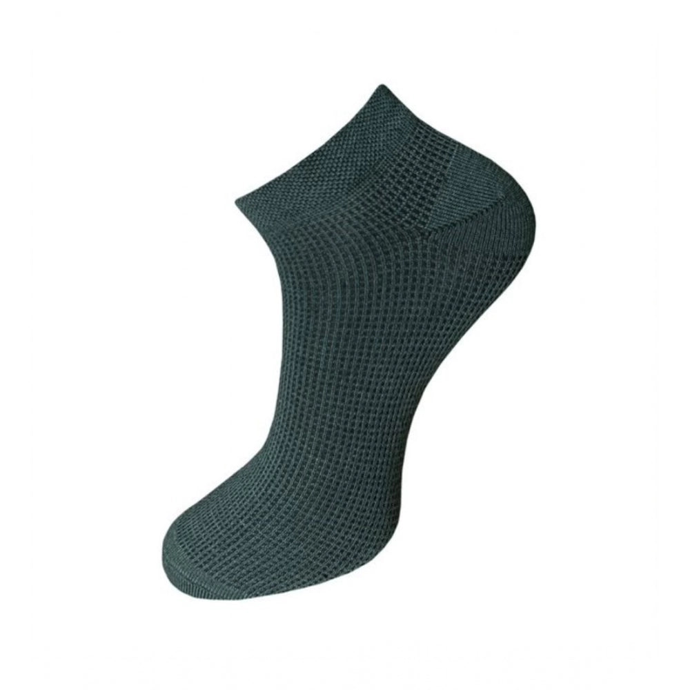Generic 3_Pair Set Unisex Casual Cotton Solid Ankle Length Socks (Multicolor)