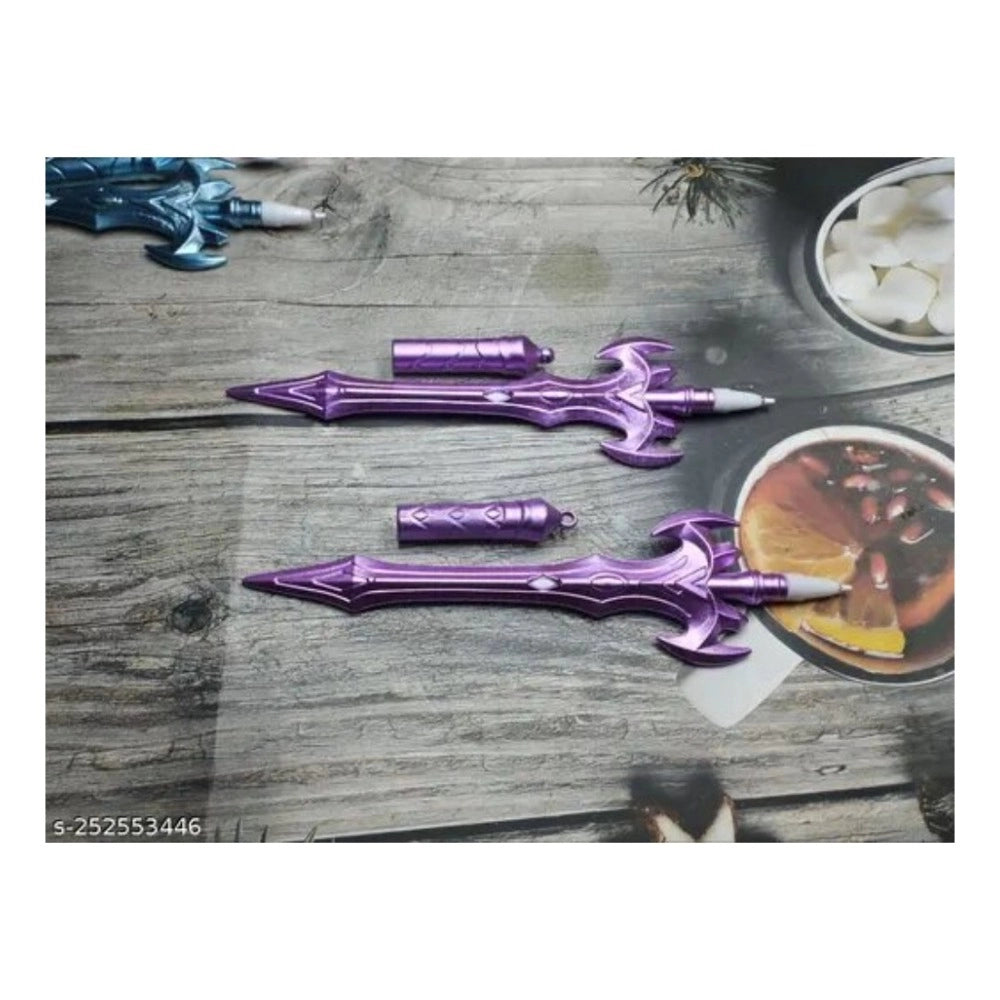 12 PCS_Set Talwar Star Style Sword Novelty Ball Pen | Plastic | Stationery | 5+ Years