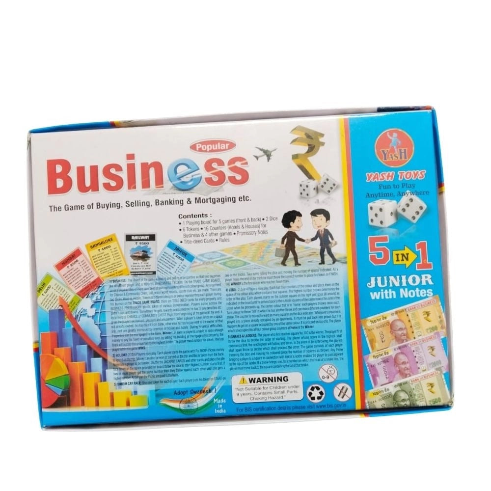 5 In 1Business | Cardboard | Board Games| 2+ Years
