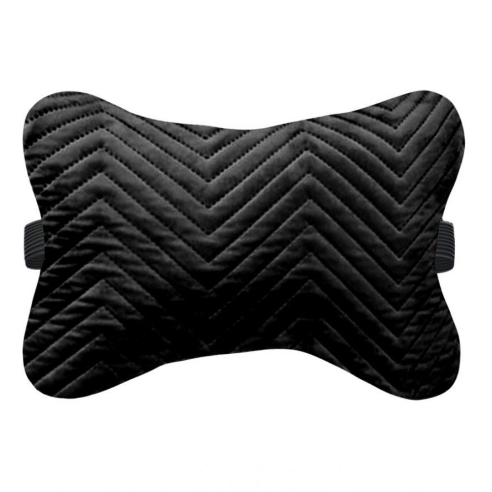 Generic Pack Of_4 Polyester zig zag Car Pillow Sets (Black, Size: 12x12 In)