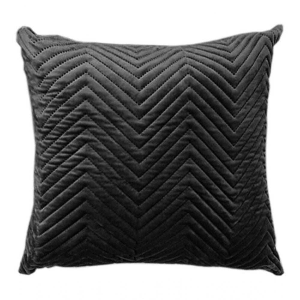 Generic Pack Of_4 Polyester zig zag Car Pillow Sets (Black, Size: 12x12 In)