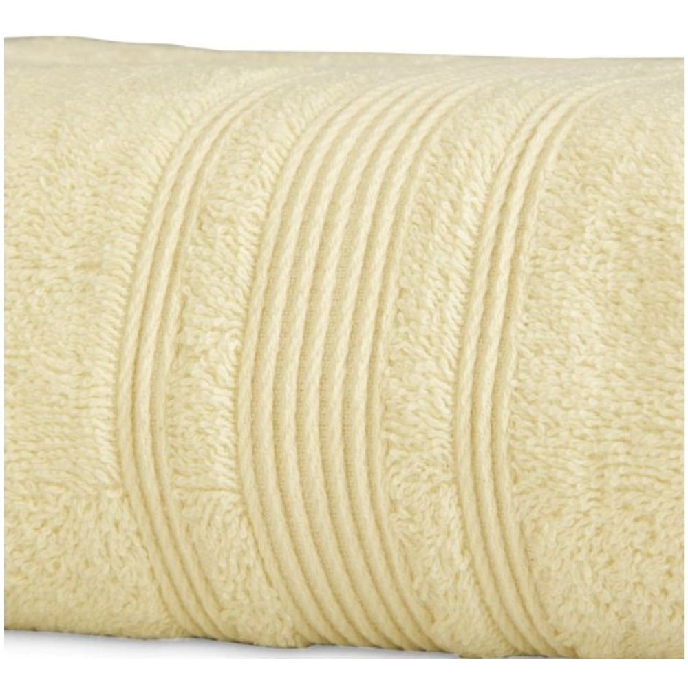Generic Cotton Solid Bath Towels (Cream, Size: 35x71 In)