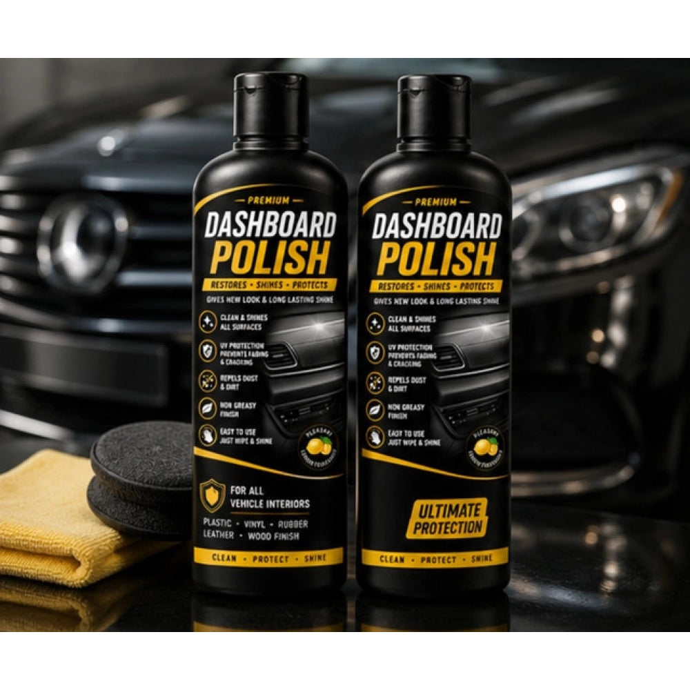 Generic Pack of 2 Dashboard Polish Liquid Flip Top Cap Bottles 100 ML
