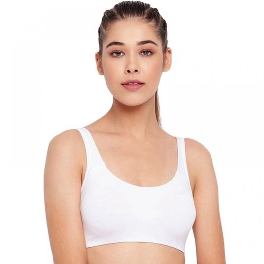 Enamor Women'S Low Impact Brassiere (Model: SB06, Color: White, Material: Cotton)