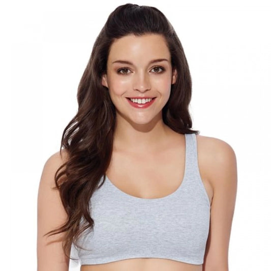 Enamor Women'S Low Impact Brassiere (Model: SB06, Color: GreyMelange, Material: Cotton)