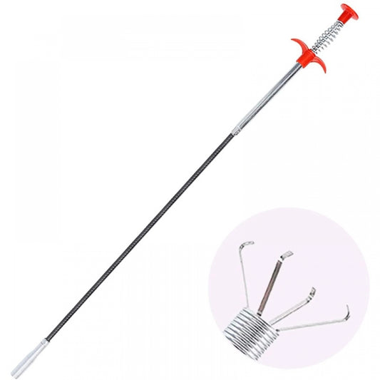 Generic Metal Wire Brush Hand Kitchen Sink Cleaning Hook Sewer Dredging Device Spring Pipe Hair Dredging Tool (Color: Assorted)