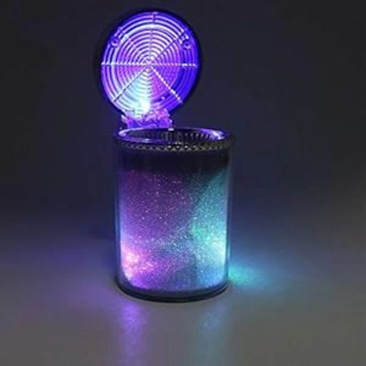 Generic Designer Car Ash Tray Ashtray With Blue Led Light &amp; Rainbow Colors (Multicolor)