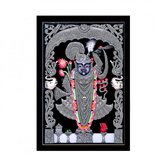Generic Shrinathji Painting with Synthetic Photo Frame (Multicolor)