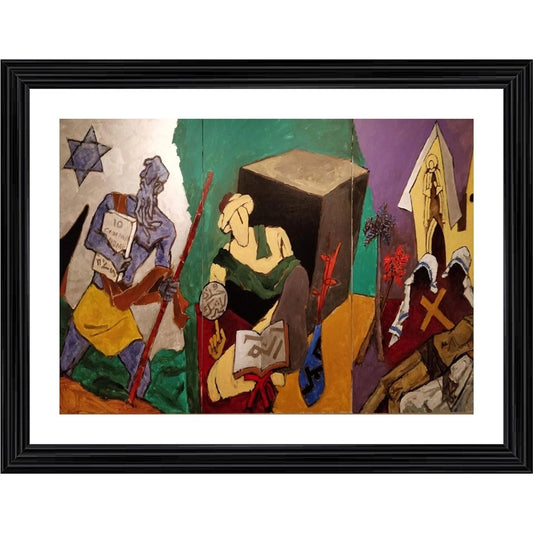 Generic The Spirit of India Painting With Wood Photo Frame (Multicolor)