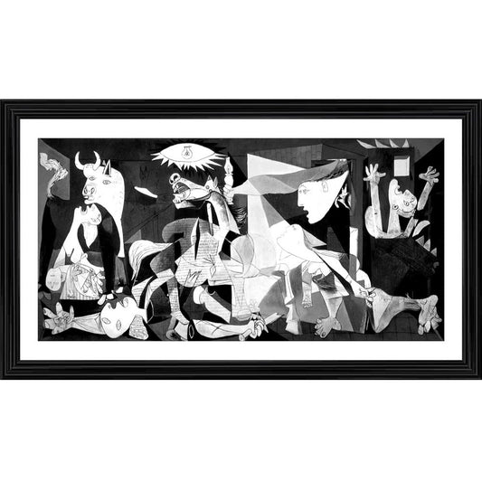 Generic Guernica 1937 Painting With Wood Photo Frame (Multicolor)