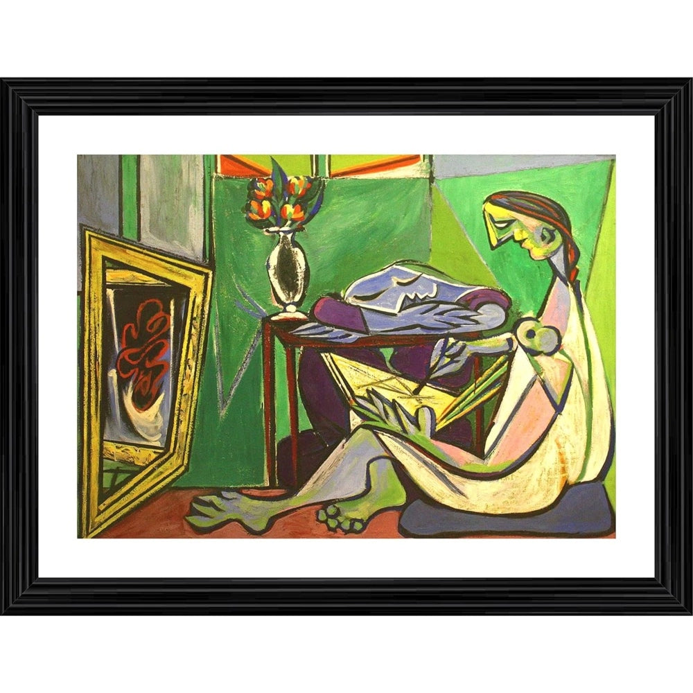 Generic The Muse 1935 Painting With Wood Photo Frame (Multicolor)