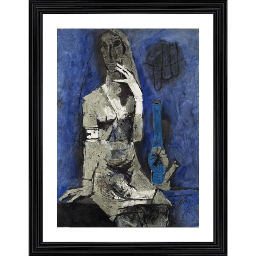 Generic Virgin Night Painting With Wood Photo Frame (Multicolor)