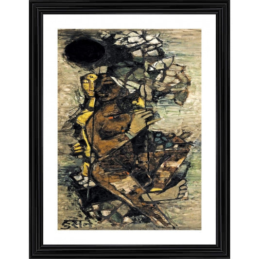 Generic Jhoola Painting With Wood Photo Frame (Multicolor)