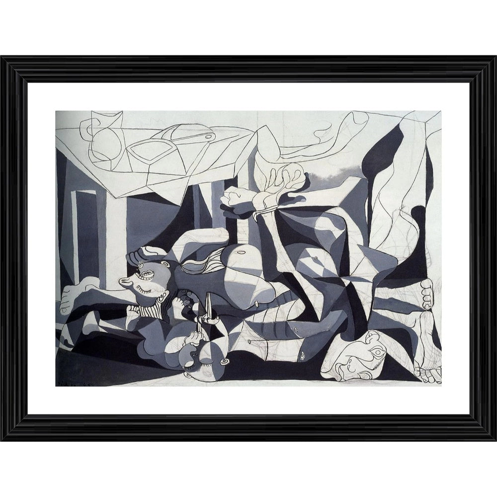 Generic The Charnel House 1945 Painting With Wood Photo Frame (Multicolor)