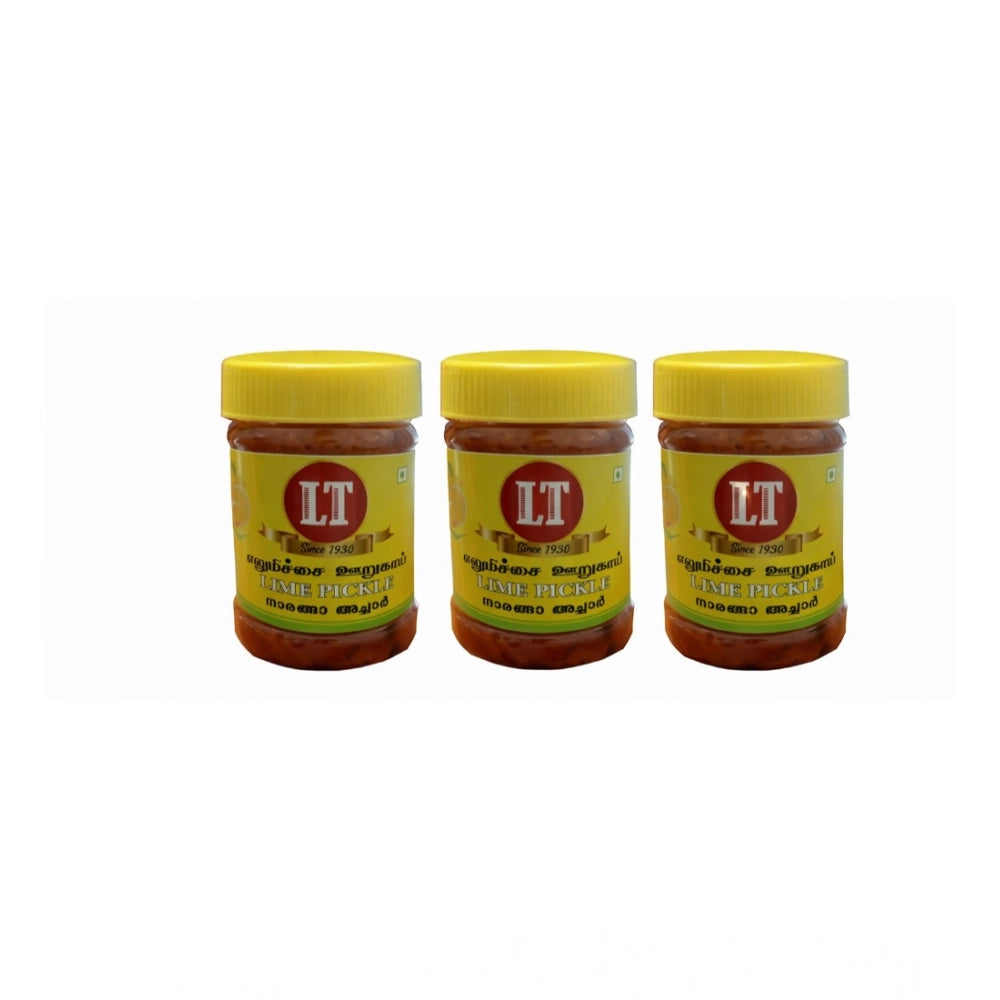 Generic Pack of_3 300GM LT Lemon Pickle Traditional Digestive Side Dish (Red)