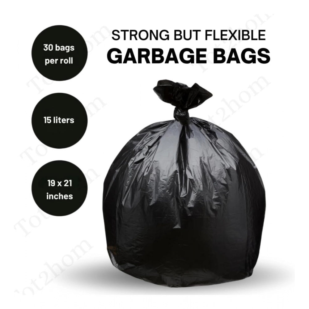 Generic Pack of 4 Plastic 19 x 21 Inches Garbage Bag (Black)
