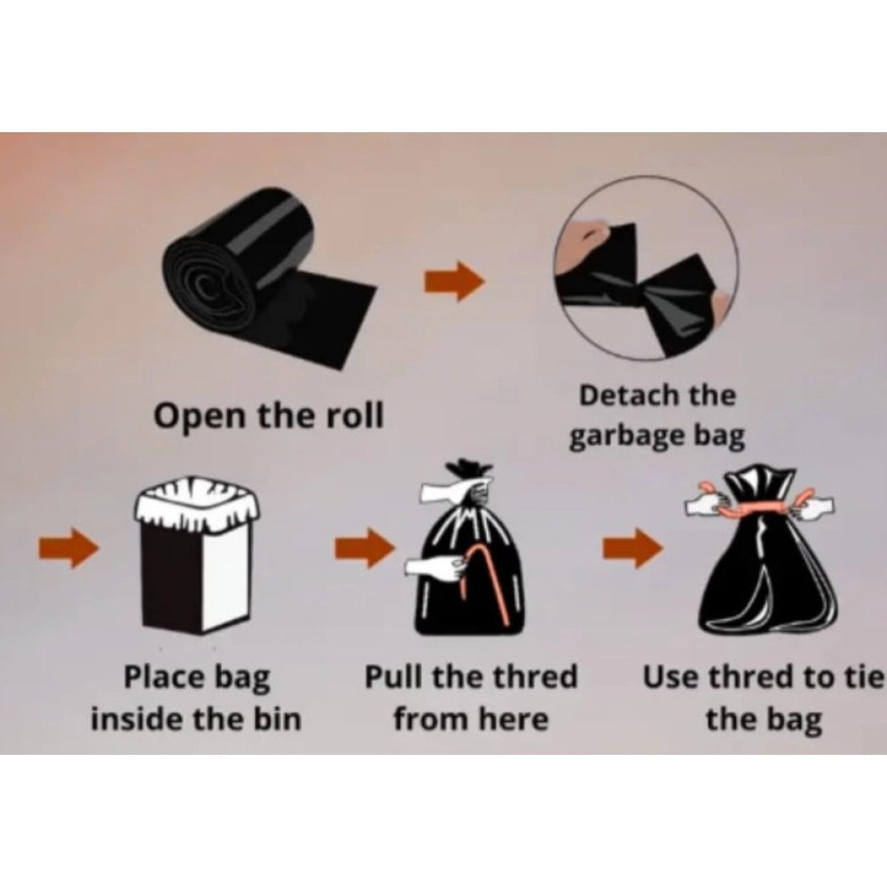 Generic Pack of 10 Polyethylene 19 x 21 Inches Garbage Bag (Black)