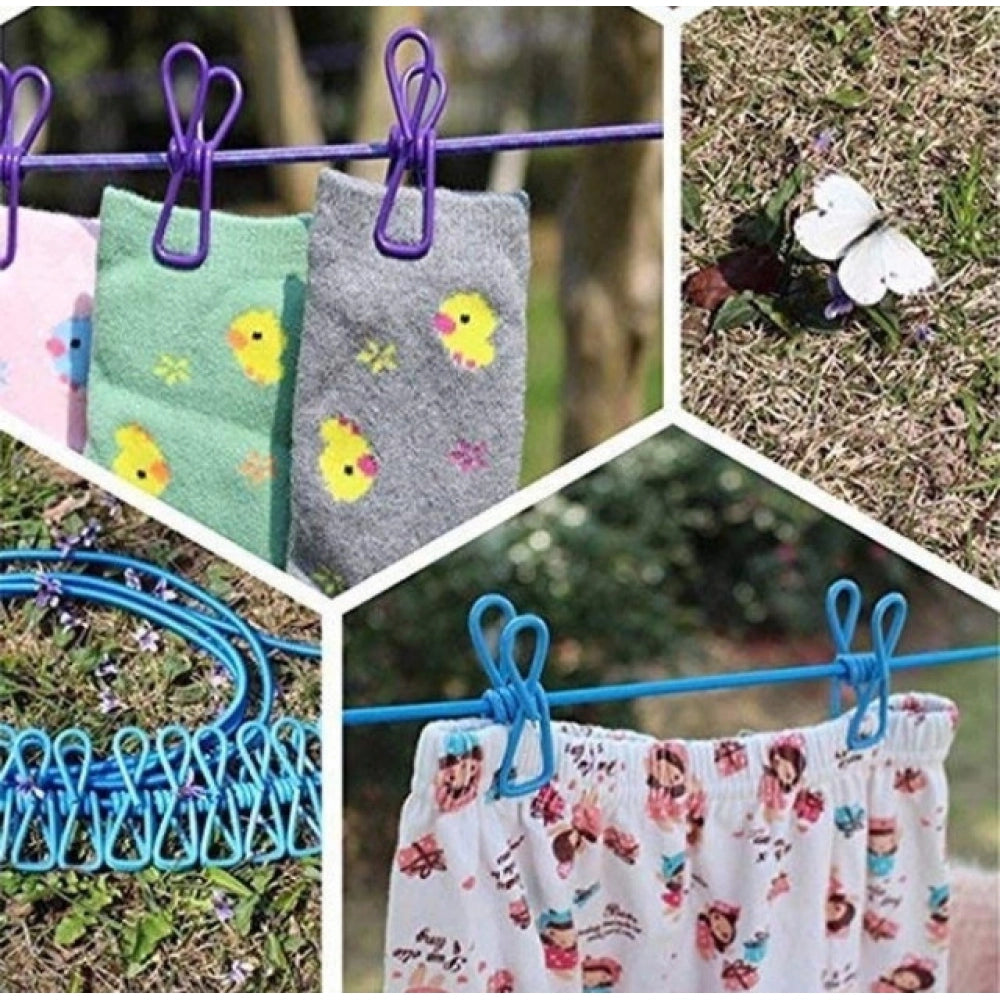 Generic Pack of 5 Nylon Cloth Drying Rope (Multicolor)