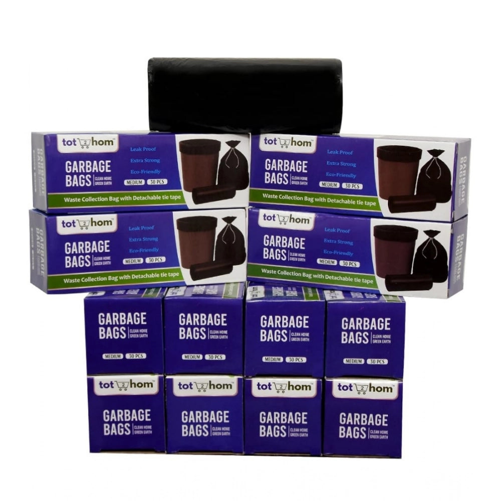 Generic Pack of 12 Biodegradeable Vegetable-Paper 19 x 21 Inches Garbage Bag (Black)