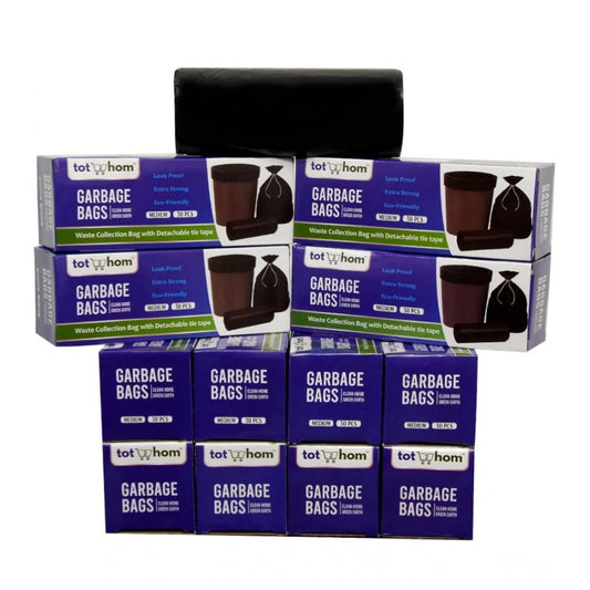 Generic Pack of 12 Biodegradeable Vegetable-Paper 19 x 21 Inches Garbage Bag (Black)