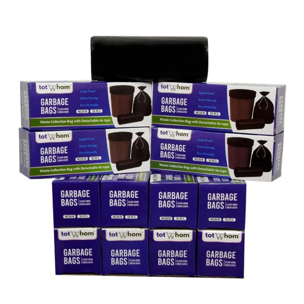 Generic Pack of 12 Biodegradeable Vegetable-Paper 19 x 21 Inches Garbage Bag (Black)