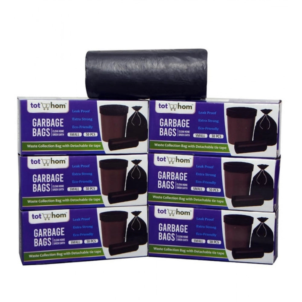 Generic Pack of 6 Plastic 17 x 19 Inches Garbage Bag (Black)