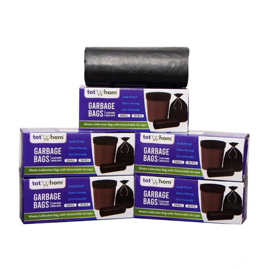 Generic Pack of 5 Biodegradeable Vegetable-Paper 17 x 19 Inches Garbage Bag (Black)
