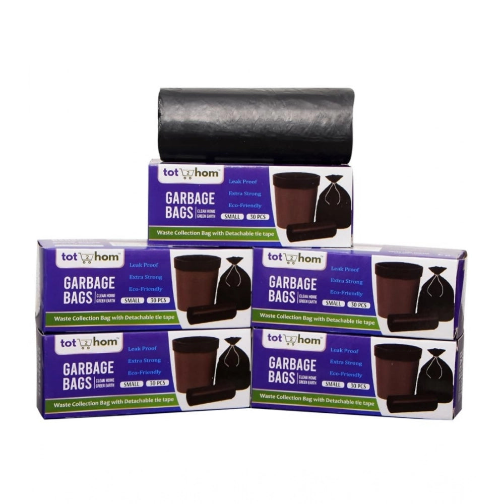 Generic Pack of 5 Biodegradeable Vegetable-Paper 17 x 19 Inches Garbage Bag (Black)