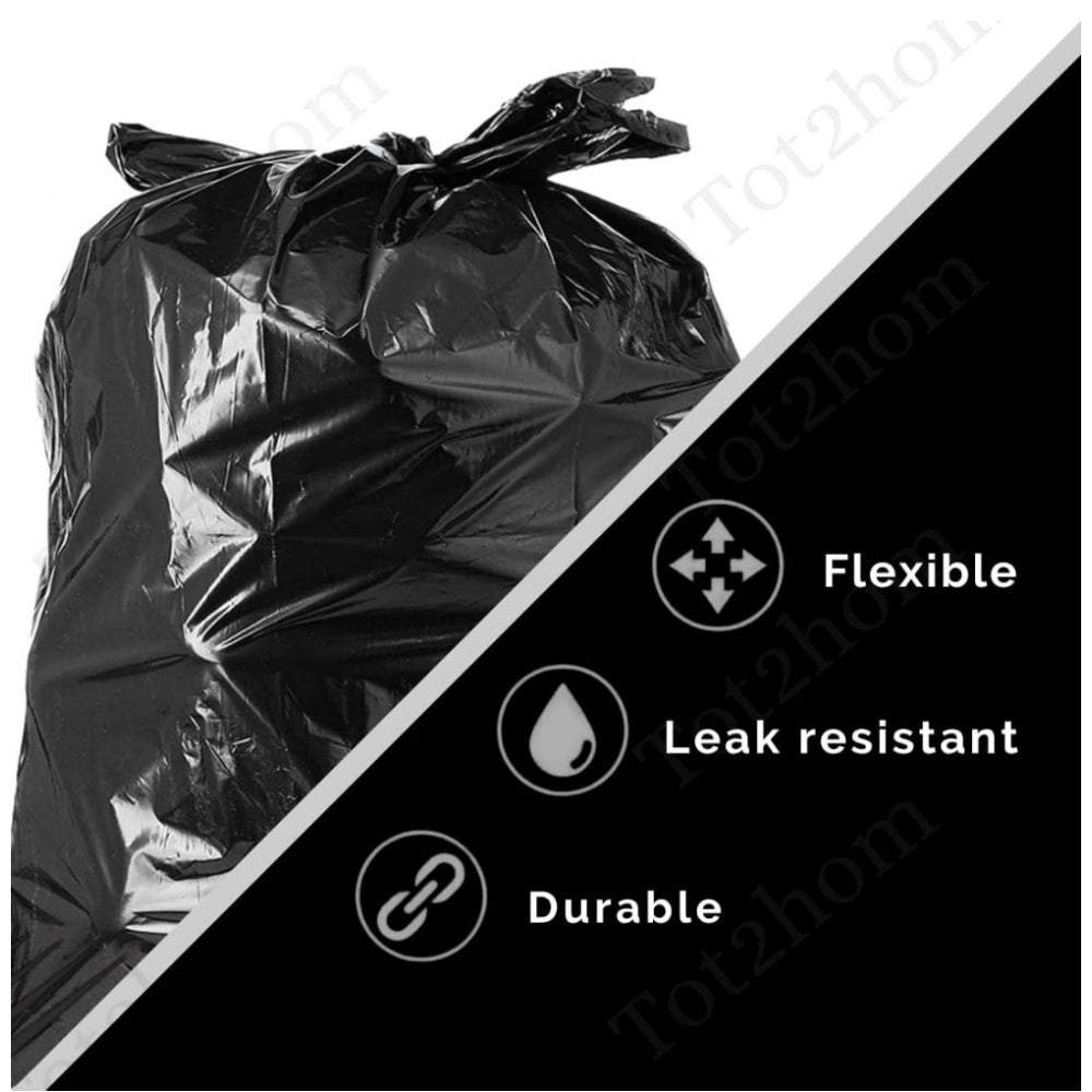 Generic Pack of 12 Biodegradeable Vegetable-Paper 17 x 19 Inches Garbage Bag (Black)